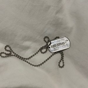 Off-White dog tag necklace